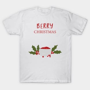 "Berry Christmas" Christmas Card T-Shirt